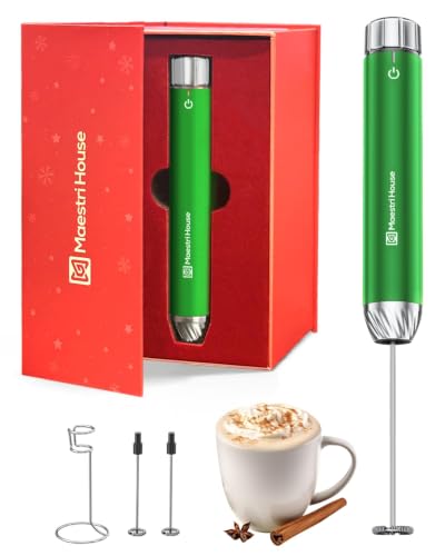 Rechargeable Milk Frother with Stepless Speed Control