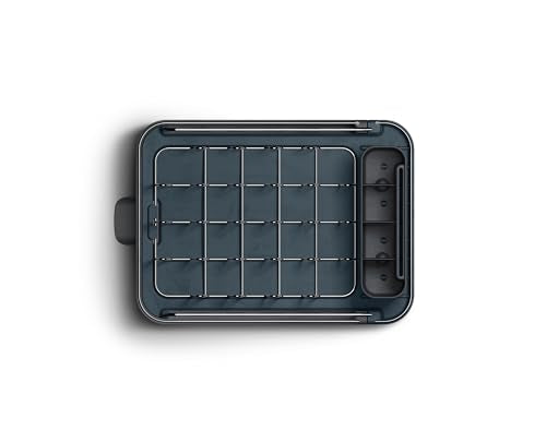 Extend Slim Steel Expandable Dish Drying Rack with Removable Cutlery Holder and Swivel Draining Spout (Slim / Gray)
