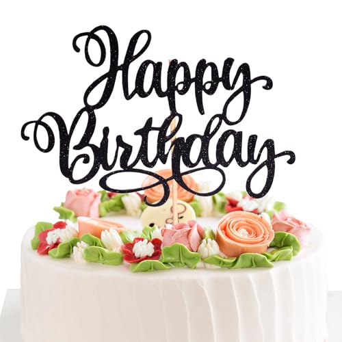 1 PCS Glitter Happy Birthday Cake Toppers