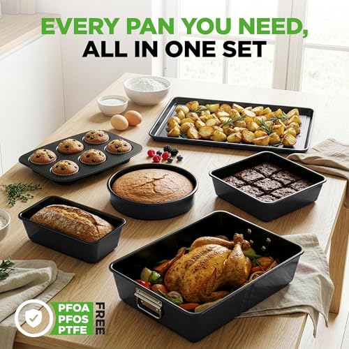 8 Piece Nonstick Stackable Bakeware Set