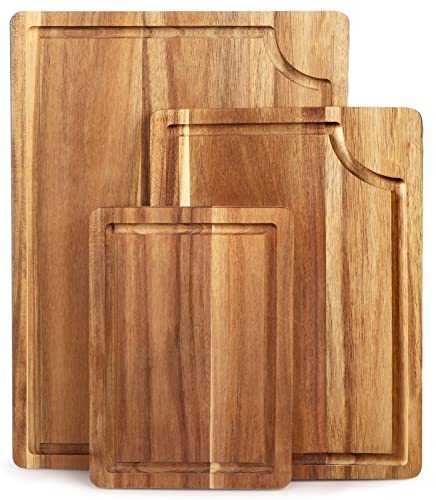 Acacia Wood Cutting Board Set