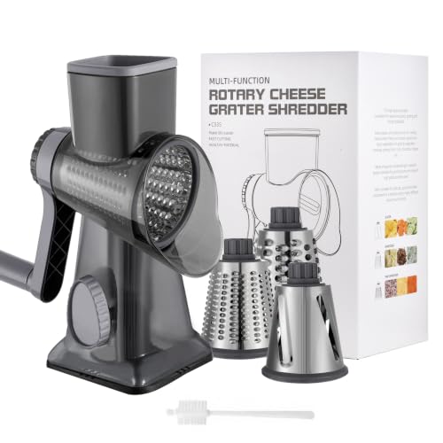 Cheese Grater Hand Crank Rotary Cheese Grater with Handle