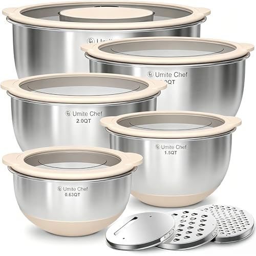 Mixing Bowles Set with Lids Set (Khaki)