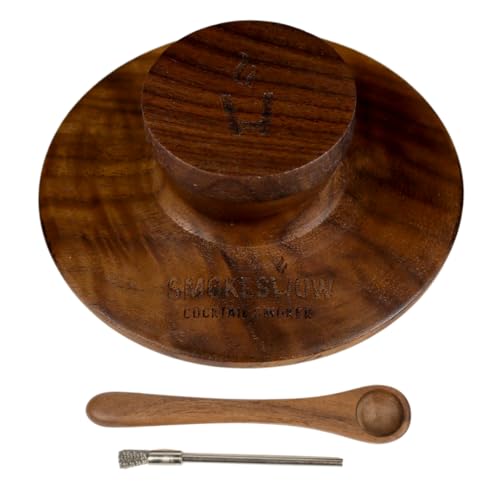 Premium Walnut Wood Cocktail Smoker. Great for Whiskey & Old Fashion. Coated in Safe Food Natural Beeswax