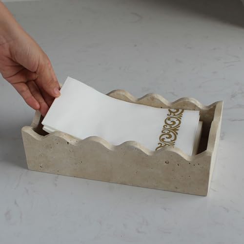 Natural Travertine Napkin Holder