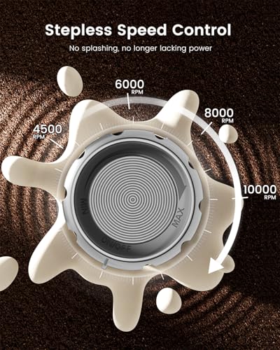 Rechargeable Milk Frother with Stepless Speed Control
