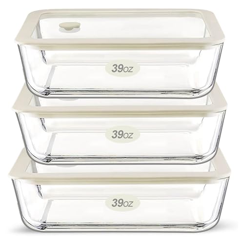 Glass Food Container Set with Glass Lid