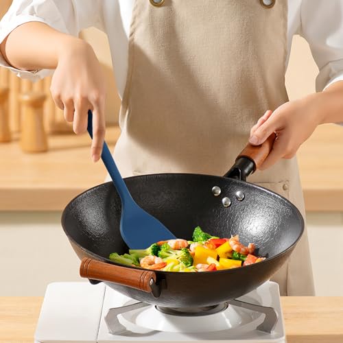 Silicone Kitchen Cooking Utensils Set (Dark Blue)