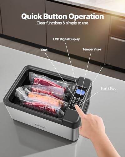 Sous Vide Cooker (14.8 x 10.08 x 8.9 inch / 376 x 256 x 226 mm / All-in-One Design)