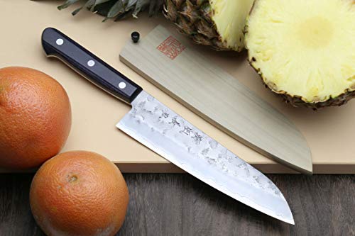 Stainless Clad Nashiji Ginsan High Carbon Stain Resistant Steel Santoku Multipurpose Knife
