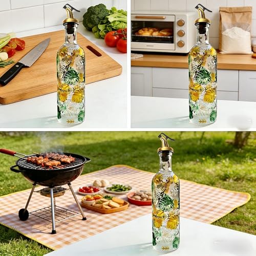 1 Pcs Olive Oil Dispenser Bottle for Kitchen (One colorful circle)