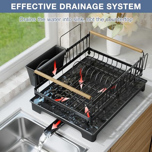 Dish Rack Large Capacity Dish Drying Rack for Kitchen Counter Anti