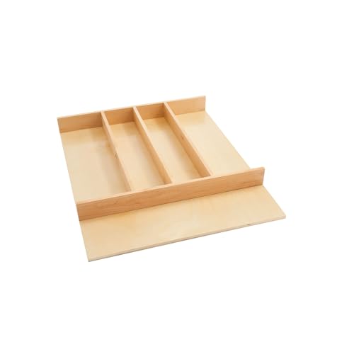 Trim-to-Fit Silverware Drawer Organizer For Kitchen Utensils, Cutlery Cabinet Storage Divider Insert