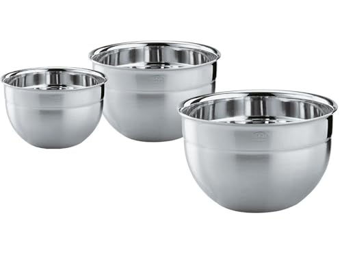 Rosle 15700 Stainless Steel 3 Piece Set for Mixing Prep Serving Bowls (3 Piece (1.7qt, 3.3qt, 5.7qt))