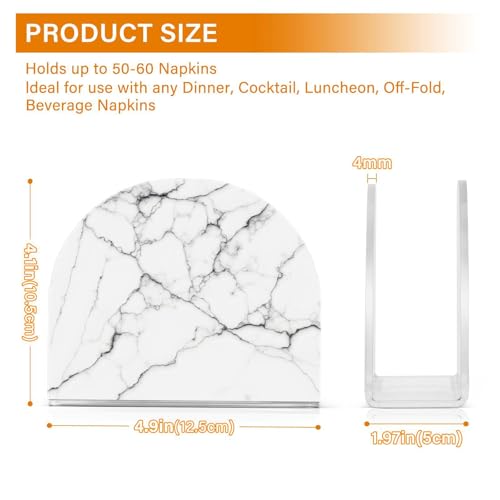 Napkin Holder for Table Paper Napkins Holder Acrylic Tissue Dispenser Kitchen Dining Room Bathroom Party Car Decor