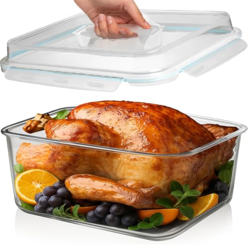 Large Glass Food Storage Container with Lid