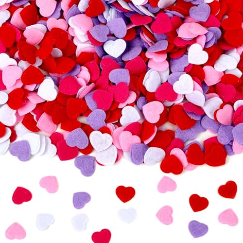 Valentine's Day Confetti Heart Felt Love Heart Shape for Wedding Valentines Day Party Supplies DIY Crafts