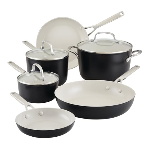 Hard Anodized Ceramic Ceramic Nonstick Cookware Pots and Pans Set