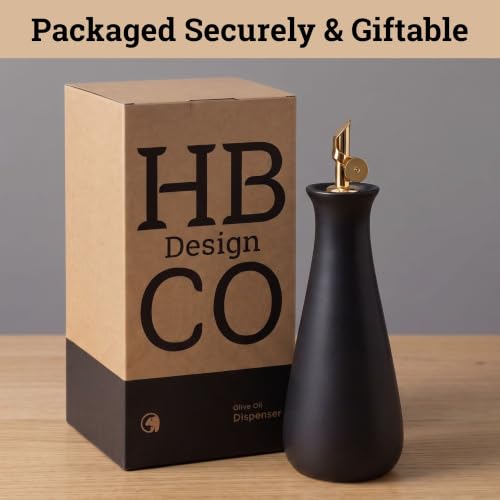 Matte White Ceramic Oil Dispenser with Self