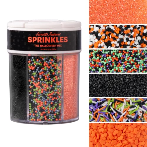 Sprinkles 6 Cell Edible Sprinkle Mix Jimmies Perfect for Cake Decorations Baking Ice Cream Cookies Cupcake Topper