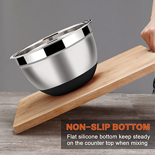6 Piece Stainless Steel Mixing Bowls with Lids Set