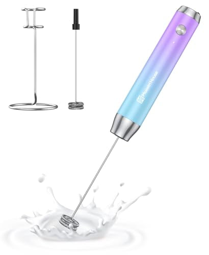 Rechargeable Milk Frother with Stand