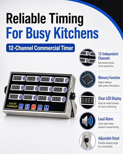Commercial 12 Channel Digital Kitchen Timer (12 Channel)