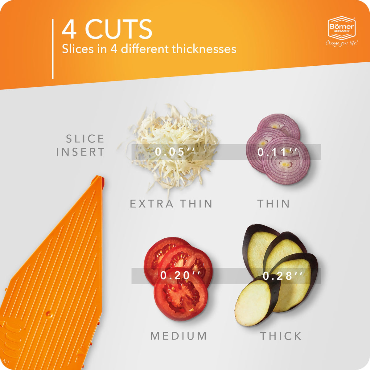 Mandoline Food Slicer Börner V5 (Orange)
