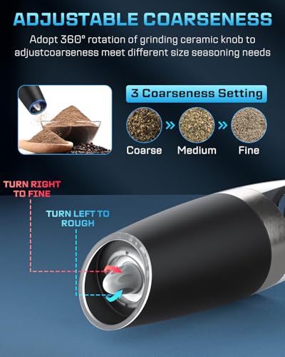 Gravity Electric Pepper and Salt Grinder Set