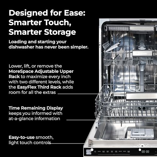 24" Built In Stainless Steel Tub Dishwasher with EasyFlex 3rd Rack
