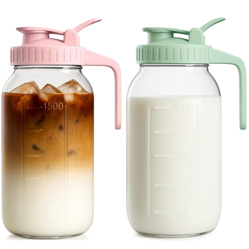 64 oz Mason Jar Pitcher with Lid