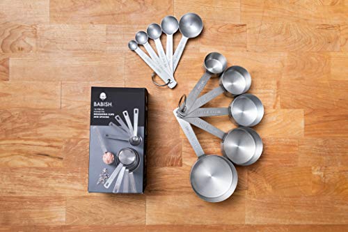 Babish 10 Piece Stainless Steel Measuring Cups & Spoon Set
