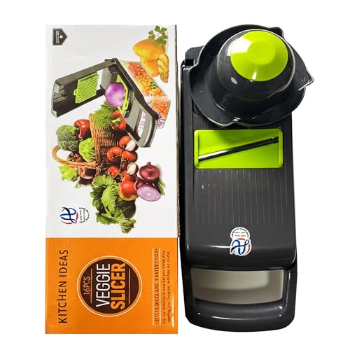 16-in-1 Vegetable Chopper & Mandoline Slicer, Heavy-Duty Food Chopper with 8 Stainless Steel Blades, Onion Dicer, Veggie Cutter, Drain Basket, Egg Separator & Storage Container