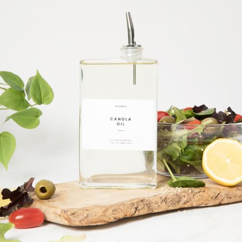 Olive Oil Dispenser Bottle for Kitchen (Silver / 500ml, Set of 4)