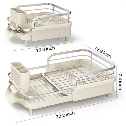 Expandable Dish Drying Rack for Small Kitchen Counter