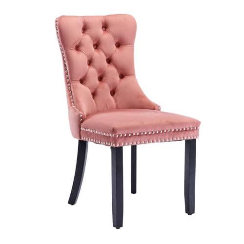 Velvet Upholstered Dining Chairs Set