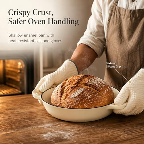 6QT Dutch Oven For Bread Baking (Ivory white)