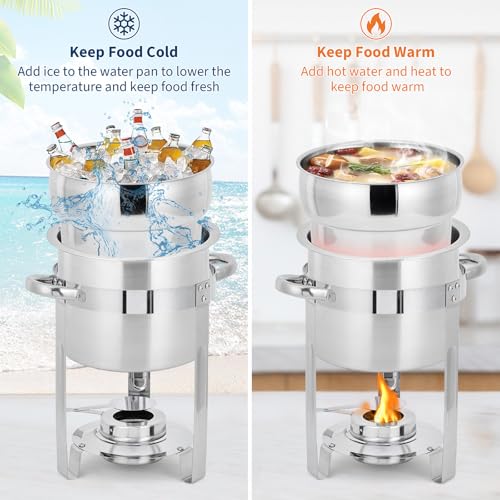 11QT Soup Chafer Set of 4 (11QT-4 Pcs / Silver)