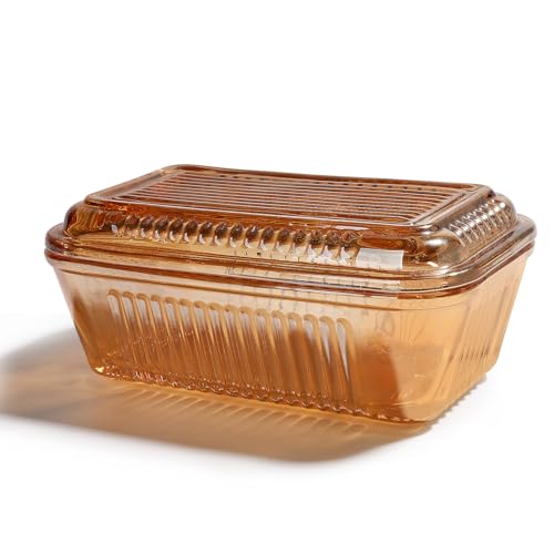 Butter Dish with Lid for Countertop Butter Container Holder Keeper Tray