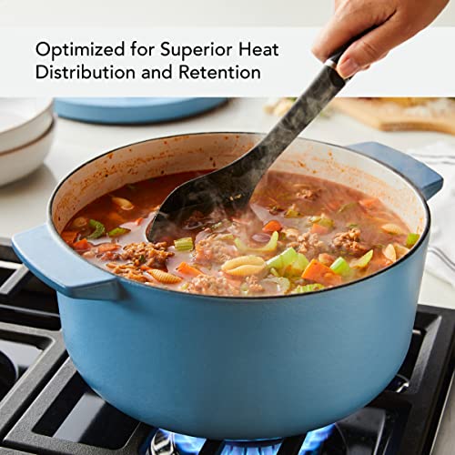 Enameled Cast Iron Dutch Oven (Blue Velvet)