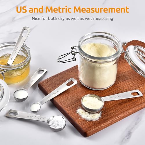 18 8 Stainless Steel Measuring Spoons Set