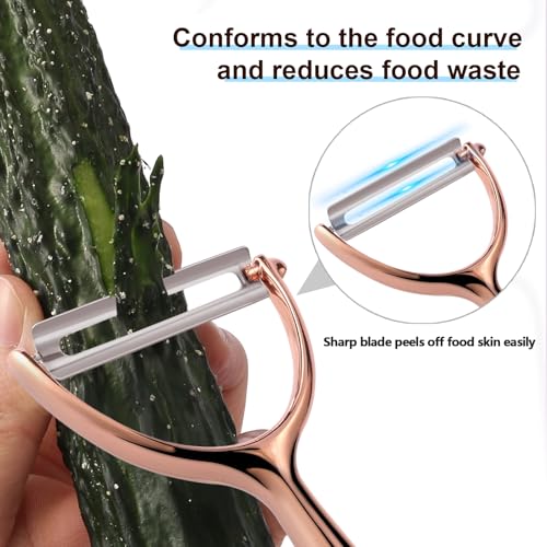 Effortless Y Peeler with Sharp Stainless Steel Blades for Apples