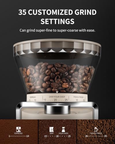 Conical Burr Coffee Grinder 2.0 (Beige)