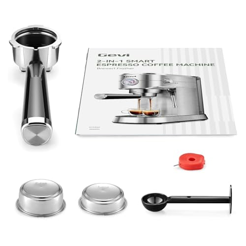20 Bar Compact Espresso Machine for Home (Sterling Silver)