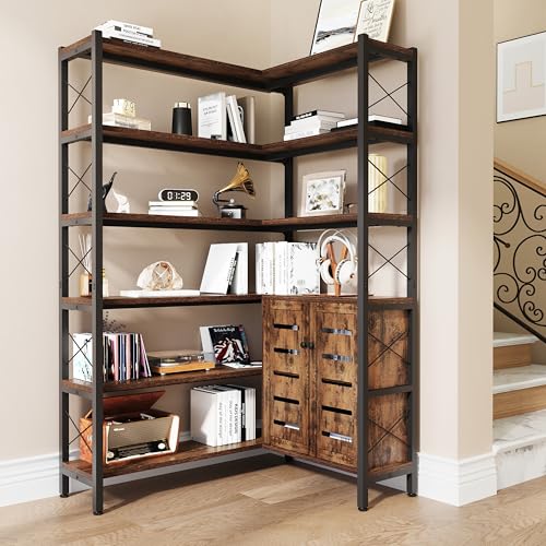 6 Shelf Corner Bookshelf