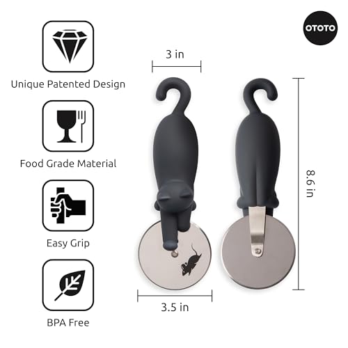 NEW Kitty Cut Pizza Cutter Wheel by OTOTO