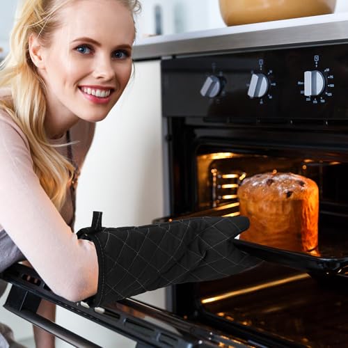 2 Pairs 17 Inch Extra Long Oven Mitts Heat Resistant