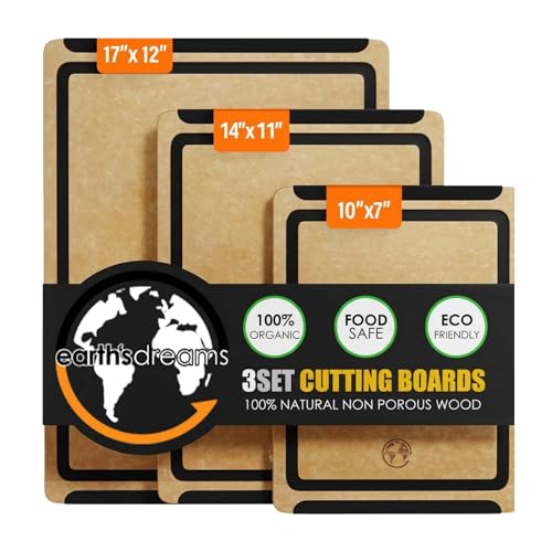 3 Piece Composite Wooden Cutting Board Set