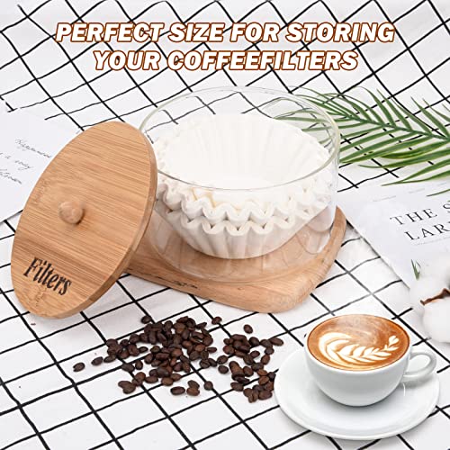 Coffee Filter Holder with Stylish Basket & Storage Container