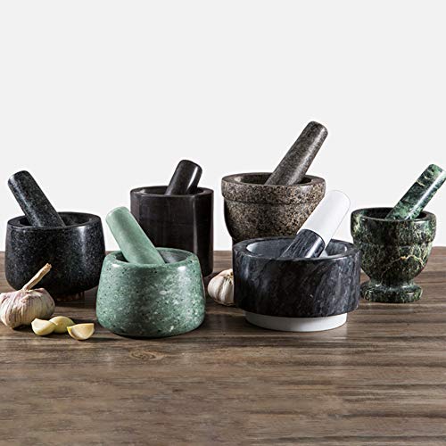 ZhenSanHuan Natural Granite Stone Mortar and Pestle Solid and Durable Crusher (YuanDai)